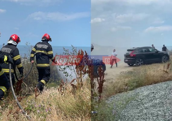 Alertă! Mai multe autoturisme, în pericol să ia foc, în Faleză Nord. De la ce a pornit incendiul. Video