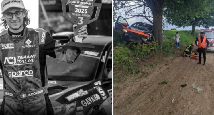 Pilotul Matteo Doretto a murit la 21 de ani într-un accident de raliu, produs în Polonia