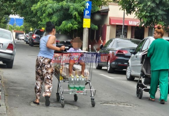 La magazinul Lidl din Km 5, când coșul de cumpărături e prea greu, poți să pleci cu el direct acasă