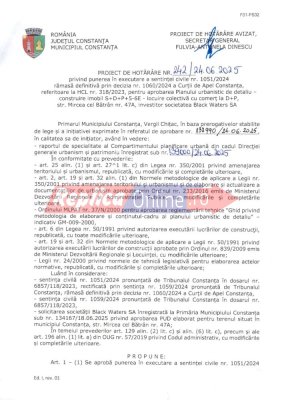 Consiliul Local Constanța, obligat de instanță să aprobe PUD-ul pe terenul Rodicăi Stăiculescu