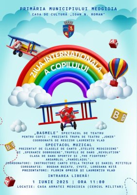 Primăria Medgidia, invitație la spectacol de Ziua Copilului