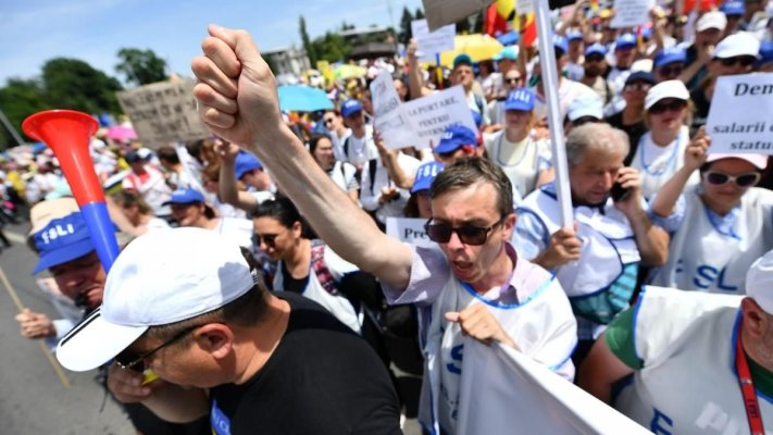 Cod roșu de... proteste! Bugetarii au ieșit în stradă, din cauza măsurilor fiscale 