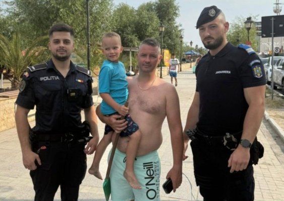 Un copil de 6 ani, dispărut pe o plajă din Mamaia Nord, a fost găsit de polițiștii constănțeni
