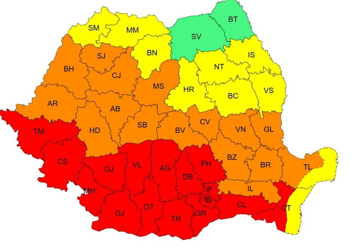 Alerta! Cod rosu de canicula si noapte tropicala, in judetul Constanta!