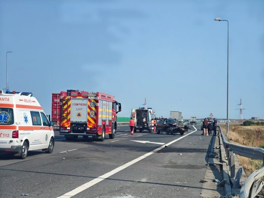 Coliziune între 2 autoturisme, între Cumpăna și Agigea. A intervenit elicopterul SMURD