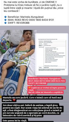 Haideți să îi refacem inima lui Enes – un copil are nevoie de noi toți
