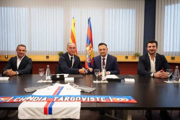 Fotbal: Chindia Târgoviște a semnat un parteneriat cu FC Barcelona