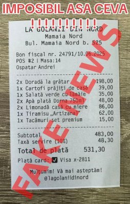 Golanii care au isterizat internetul... Taxa pe tacâmuri „premium“, la restaurant în Mamaia Nord, un fake news grosolan! Video