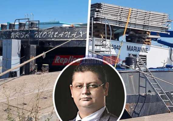 Flota unui „gigant“ în domeniul transporturilor maritime pe Dunăre a fost sechestrată în Portul Agigea. Video