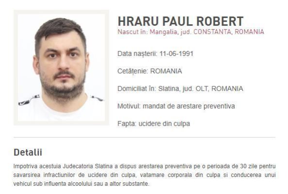 Bărbatul din Mangalia care a ucis un primar din Olt, fiind beat și drogat la volan, este plasat la domiciliu 