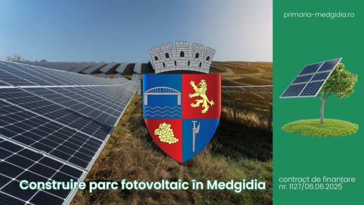 Primarul din Medgidia, Valentin Vrabie a semnat contractul de finanțare pentru construirea unui parc voltaic