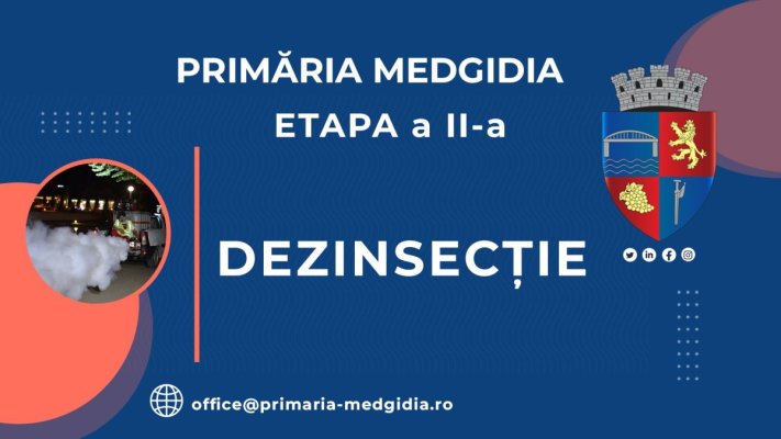 Primăria Medgidia desfășoară a doua etapă din acest an a campaniei de dezinsecție