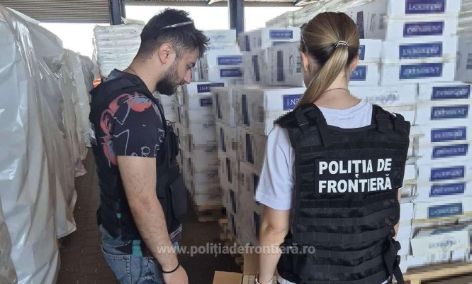 Captură în Portul Agigea! Țigări ascunse într-un container care, conform documentelor, conținea scobitori. Video