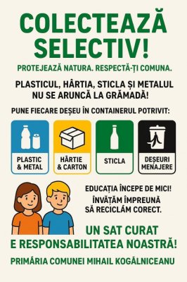 Primăria Mihail Kogălniceanu, mesaj pentru locuitorii comunei