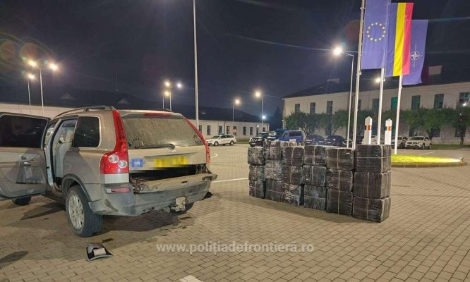 Peste 300.000 de ţigarete de contrabandă descoperite într-un autovehicul de către poliţiştii de frontieră. Video