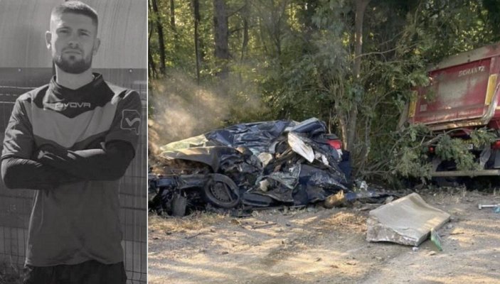 Imagini cu un puternic impact emoțional! Tânăr fotbalist, ucis într-un accident grav pe Centura Capitalei. Video 