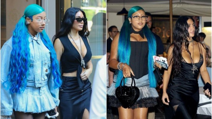 Kim Kardashian și fiica ei North West au atras toate privirile la Roma
