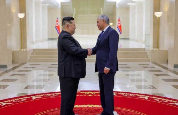 Liderul nord-coreean Kim Jong Un s-a întâlnit cu președintele Dumei de Stat a Rusiei, Viaceslav Volodin