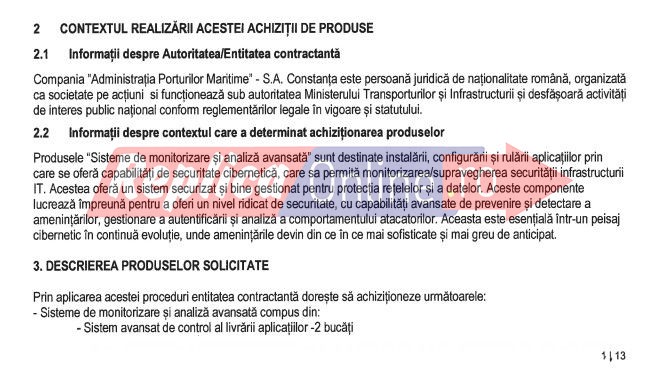 Administratia Porturilor Maritime baga peste 1 milion de lei, in securitate cibernetica Administratia Porturilor Maritime baga peste 1 milion de lei, in securitate cibernetica