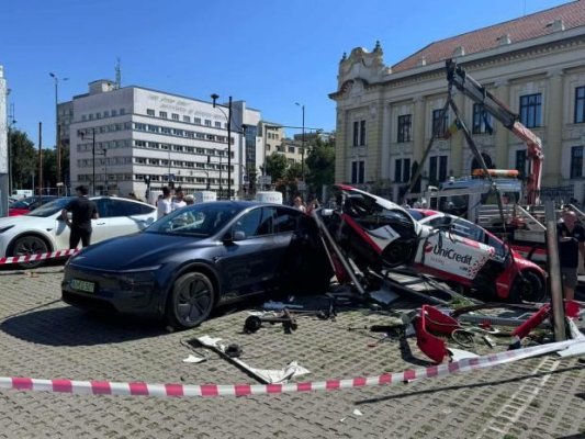 Fiul lui Mihai Leu, implicat într-un grav accident, la Super Rally Timișoara. Mașina lui a fost distrusă. Video