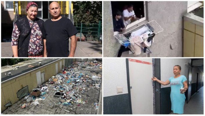 Români forțați să trăiască printre gunoaie, șobolani pescuiți de la geam, mașini vandalizate și uși sigilate, în Göttingen