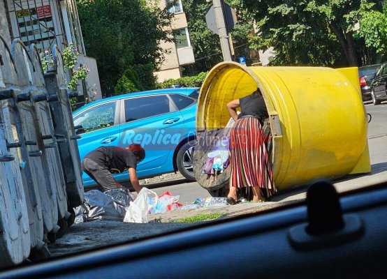 Aruncatul cu tomberonul... noul sport național care face deranj în Constanța! Video 