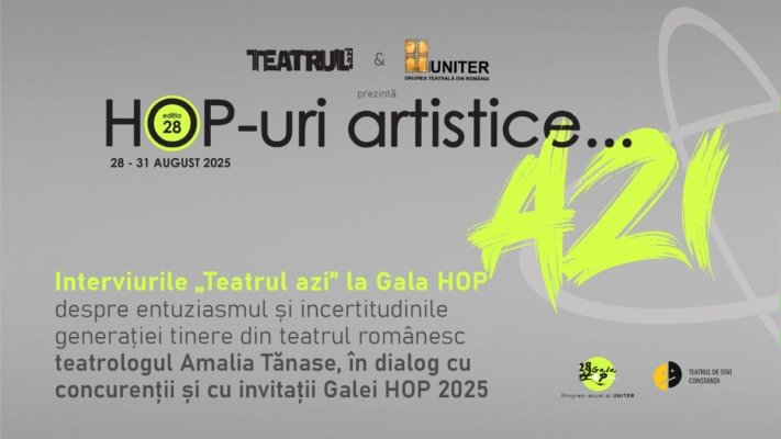 Tinerii actori își spun povestea la „Interviurile Teatrul Azi“ în cadrul celei de-a 28-a ediții a Galei HOP 