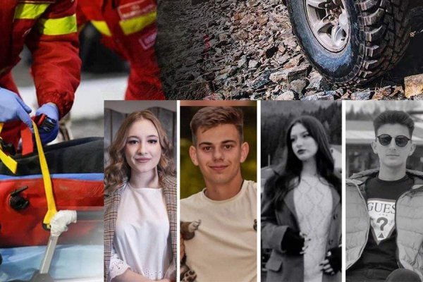 Ei sunt cei patru tineri care și-au pierdut viața în Argeș, după ce mașina lor a căzut într-o râpă