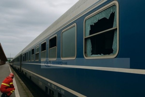 Două fetițe au fost rănite de un geam care a căzut peste ele, într-un tren care a plecat din Mangalia 