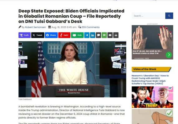 Șoc în presa americană. Statul paralel și administrația Biden implicați în lovitura de stat din România