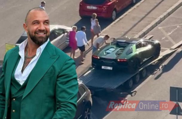 Lamborghini-ul cu care  Alex Bodi a venit în Mamaia a fost ridicat cu platforma. Vezi de ce! Video 