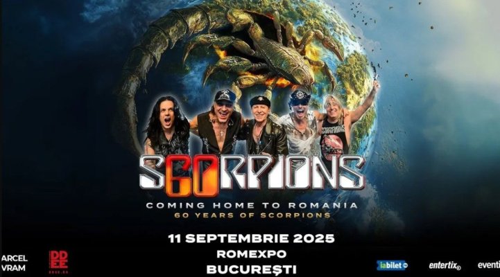 Scorpions revine în România cu un concert aniversar spectaculos