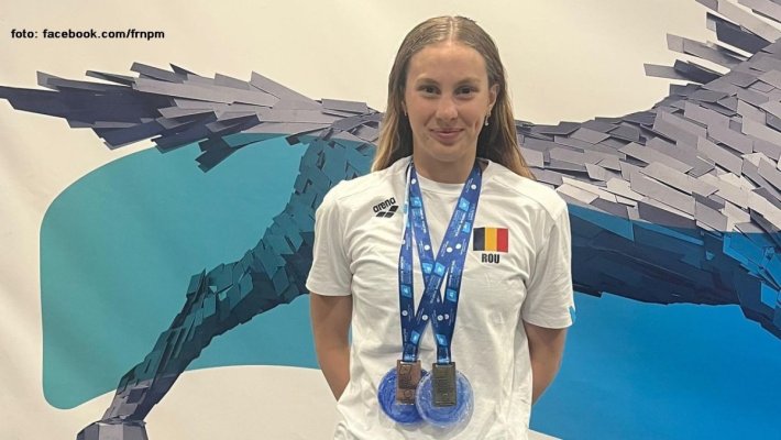 Înot: Daria Silișteanu, medaliată cu argint la Mondialele de juniori de la Otopeni