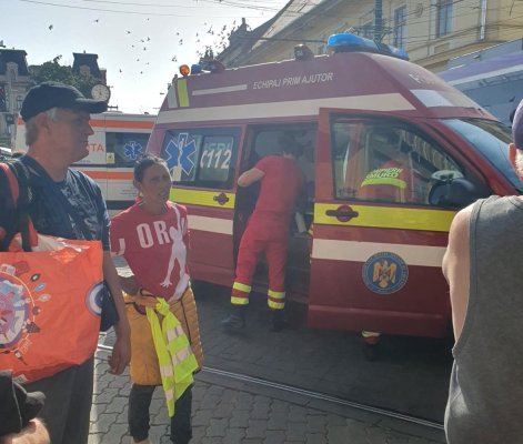 Accident violent între două tramvaie în Timișoara. Șase echipaje ISU au intervenit la fața locului. Video