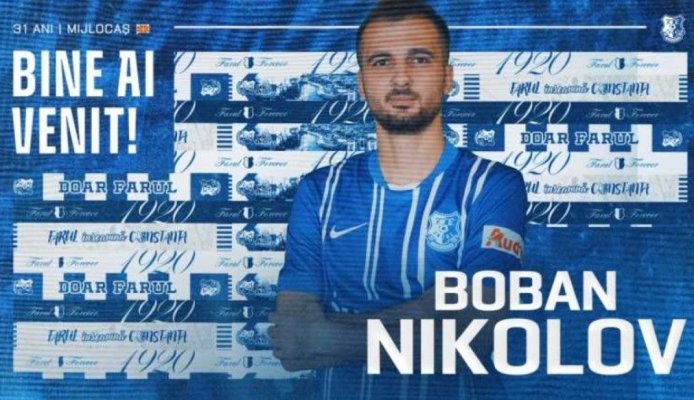 Fotbal: Farul Constanța l-a achiziționat pe mijlocașul Boban Nikolov