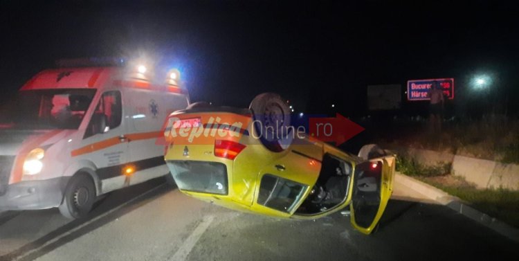 Un șofer, beat și drogat, s-a răsturnat, joi dimineața, la ieșirea din Constanța spre Ovidiu
