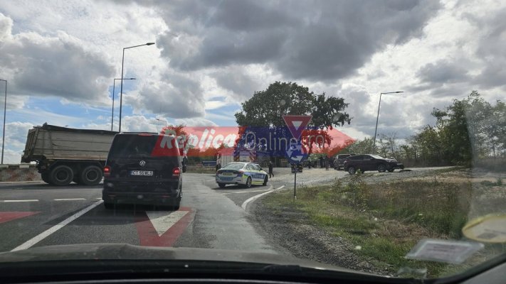 Accident rutier pe DN 39, la sensul giratoriu de la ieșire din 23 August spre Mangalia