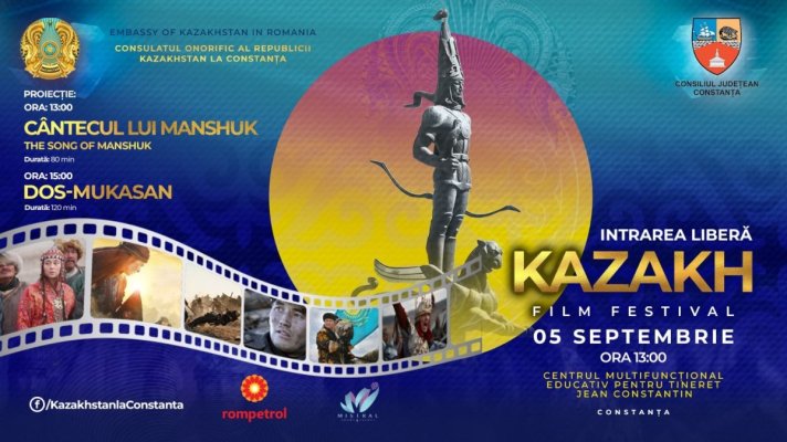 Festivalul filmului kazah va avea loc vineri, 5 septembrie, la Centrul Cultural Jean Constantin
