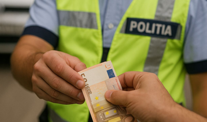 Un poliţist a fost prins în flagrant, în timp ce primea şpagă de 15.000 de euro. Ce trebuia să „rezolve“