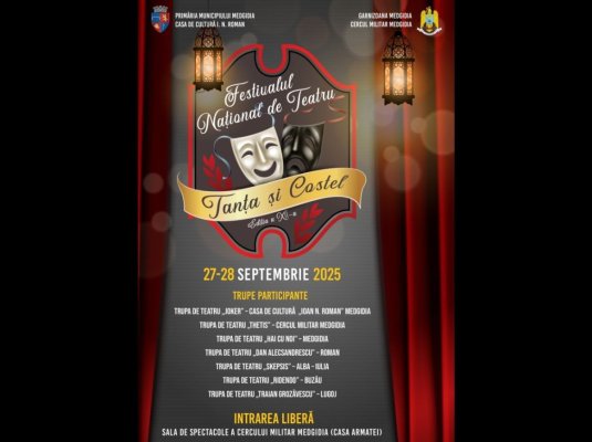 Primăria Medgidia aduce teatrul în prim-plan la Festivalul Național „Tanța și Costel”