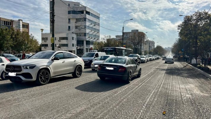 Continuă reabilitarea bulevardului Tomis! Traficul rutier va fi restricționat total mâine, între bd. Alexandru Lăpușneanu și str. Soveja