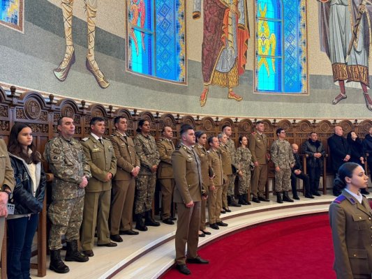 Militarii Brigăzii 9 Mecanizată,,Mărășești” au participat la serviciul religios organizat la Catedrala Națională 