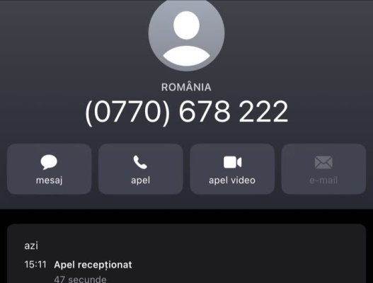 Atenție! Nu răspundeți la acest număr de telefon, altfel riscați să fiți victima unei escrocherii