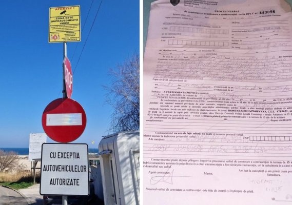 Un șofer a fost amendat, cu... 1.800 de lei pentru că a făcut o plimbare cu mașina până la Zoom Beach