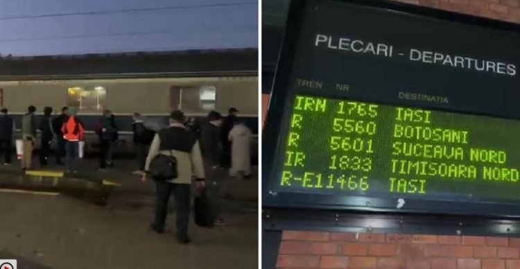 Haos în gări. Zeci de trenuri ale CFR Călători au fost suspendate; elevii şi muncitorii au aflat pe peroane că nu au cu ce pleca