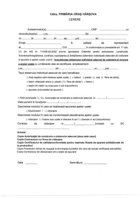 Primăria Hârșova, anunț pentru cetățeni