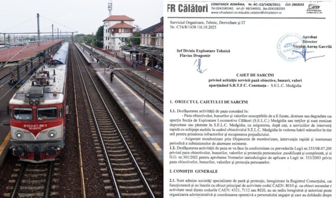 Paza bunurilor din stația Medgidia ne costă 142.000 de euro și CFR se plânge că e în colaps financiar!