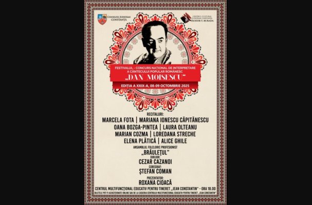 Centrul Cultural Județean „Teodor Burada” aduce la Constanța Festivalul Național „Dan Moisescu”