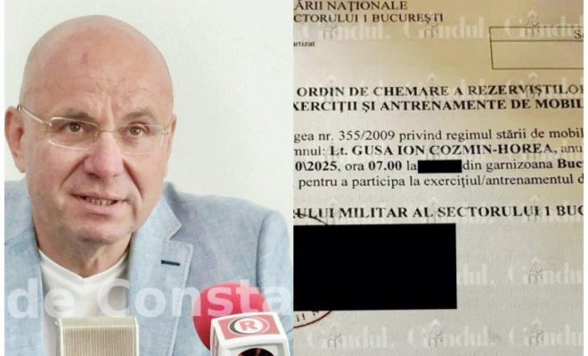 Cozmin Gușă, chemat la mobilizare de Ministrul Apărării Ionuț Moșteanu