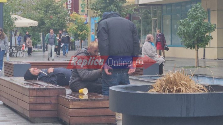 Scene deocheate între doi bărbați, ziua în amiaza mare, în buricul târgului! Video  